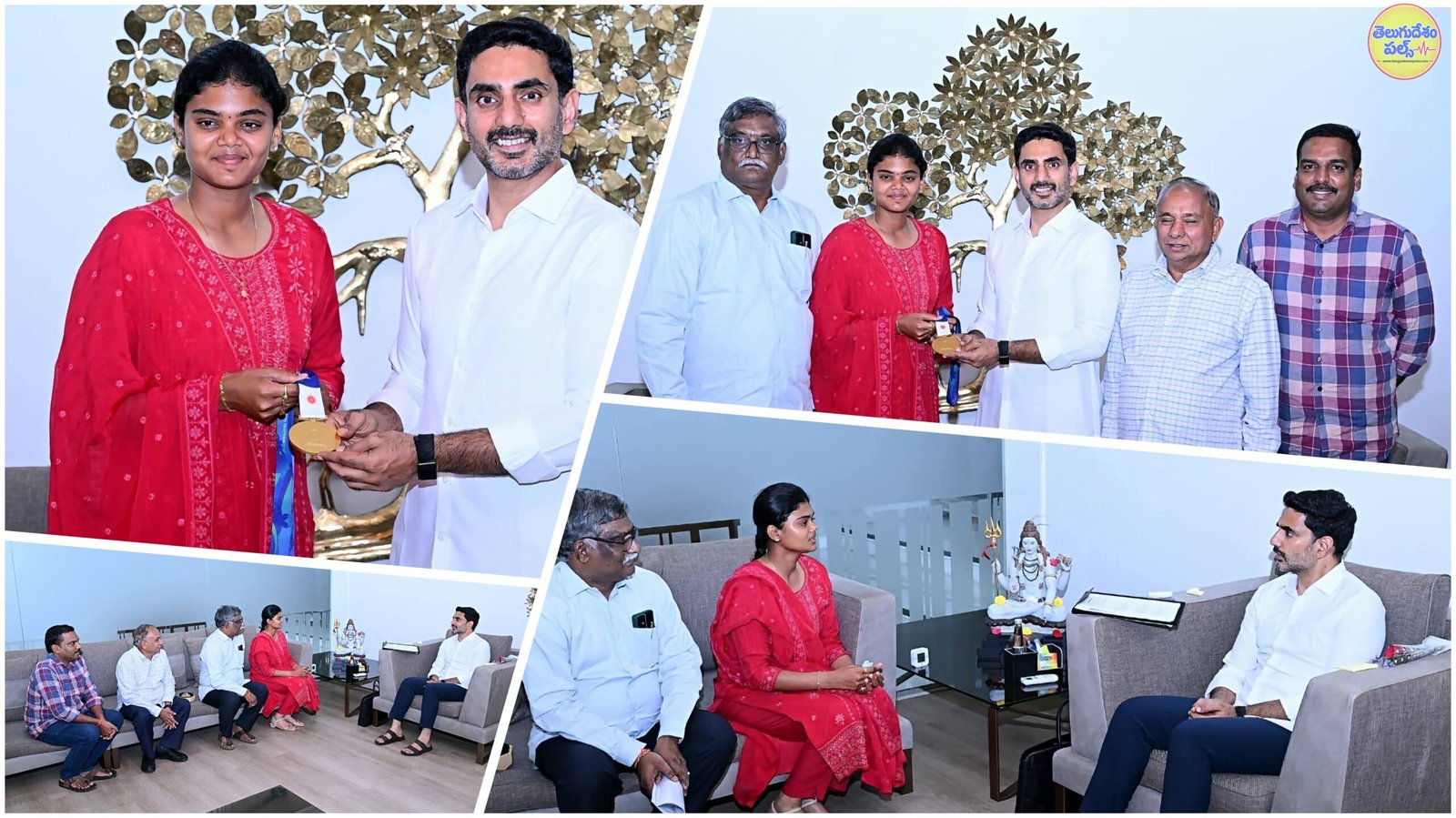 “స్వర్ణ”విజేత సురేఖ‌ను అభినందించిన లోకేష్‌